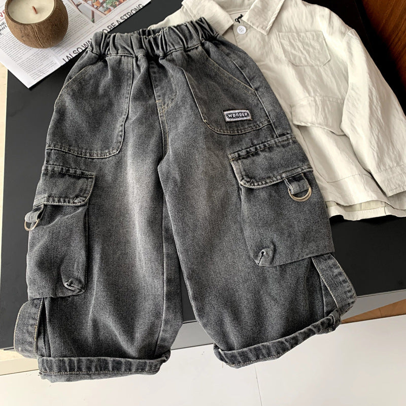 Boys' spring workwear children's pants