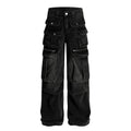 Multi pocket denim pants