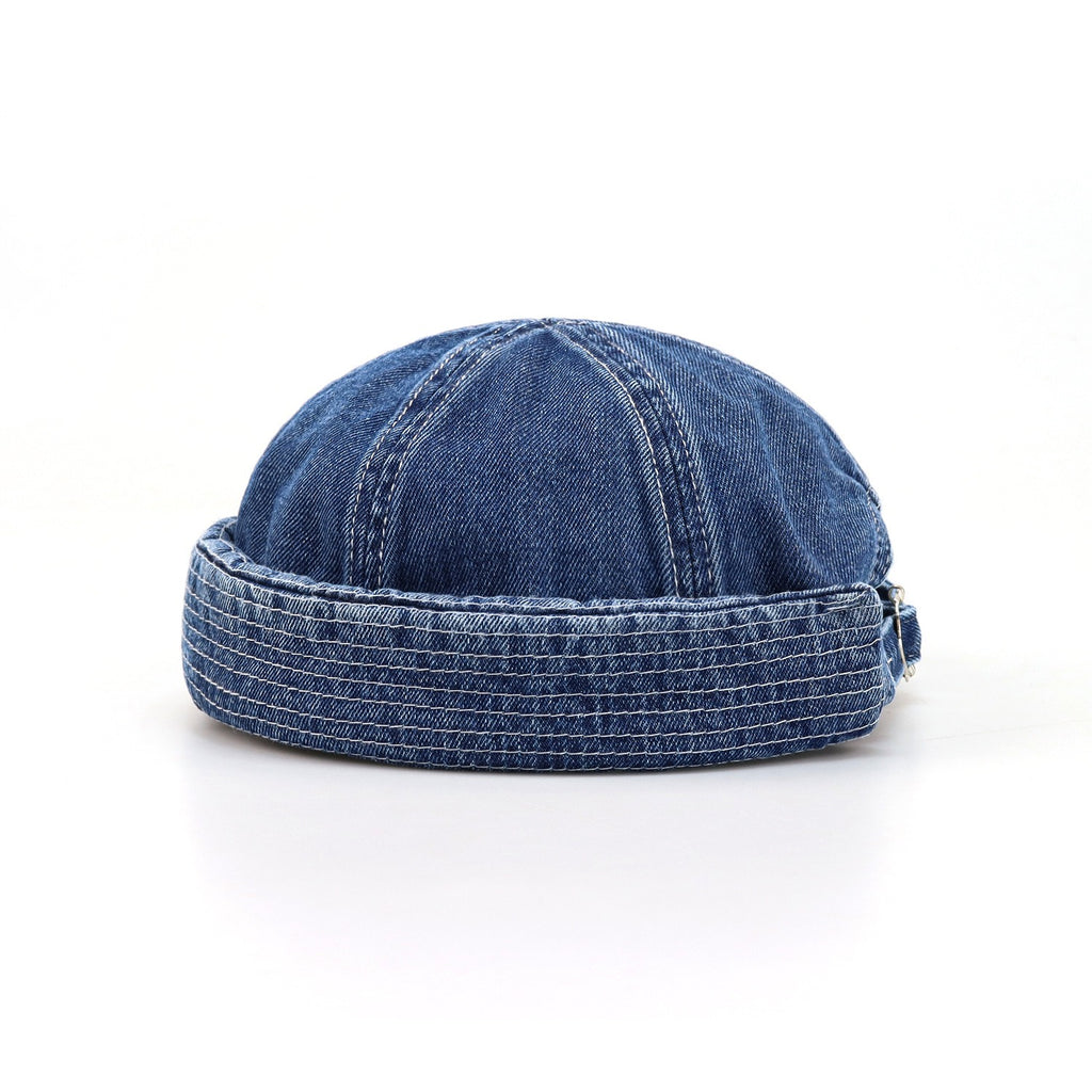Washed denim melon skin hat trendy brand men and women versatile retro street hip-hop sailor hat