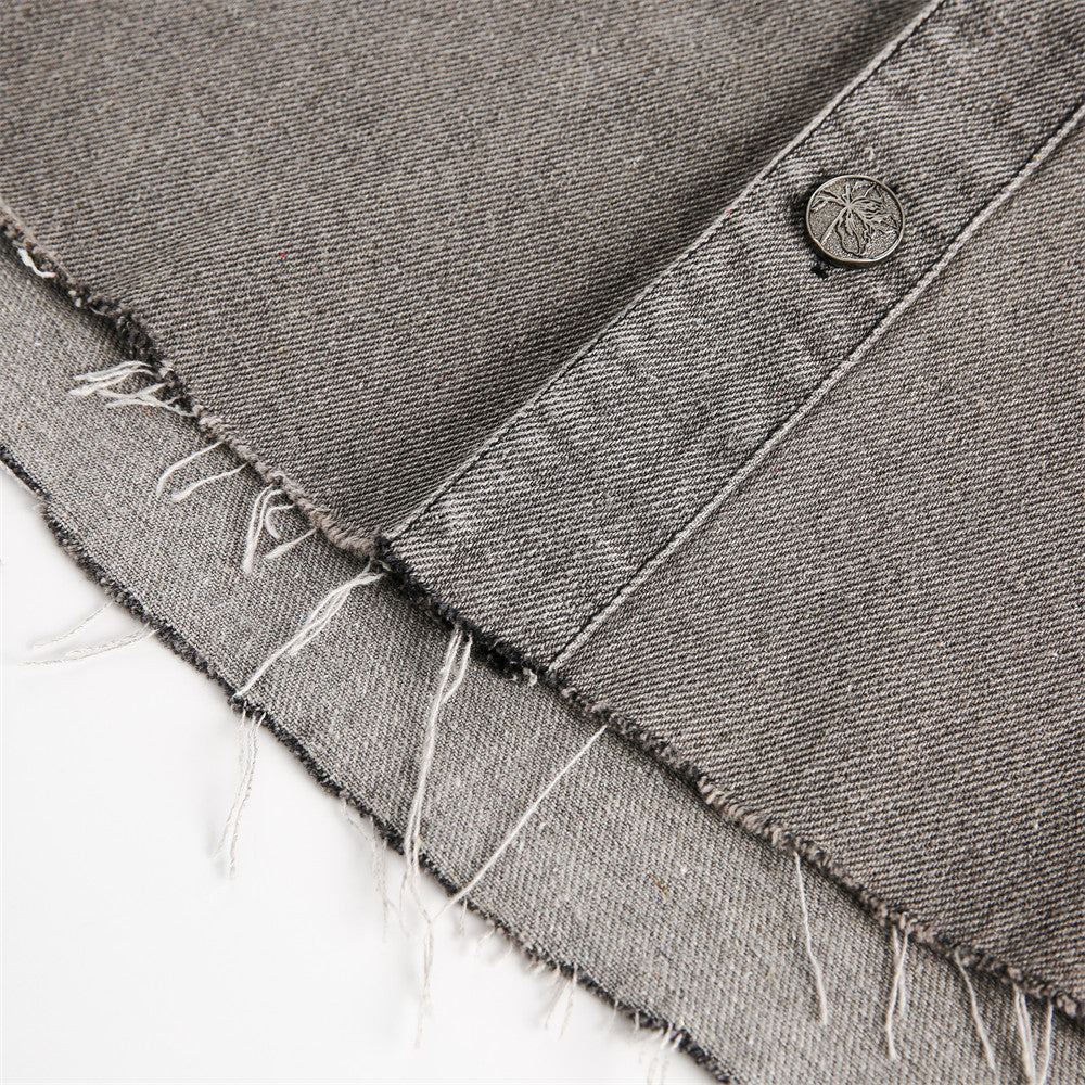 Wash faded denim jacket