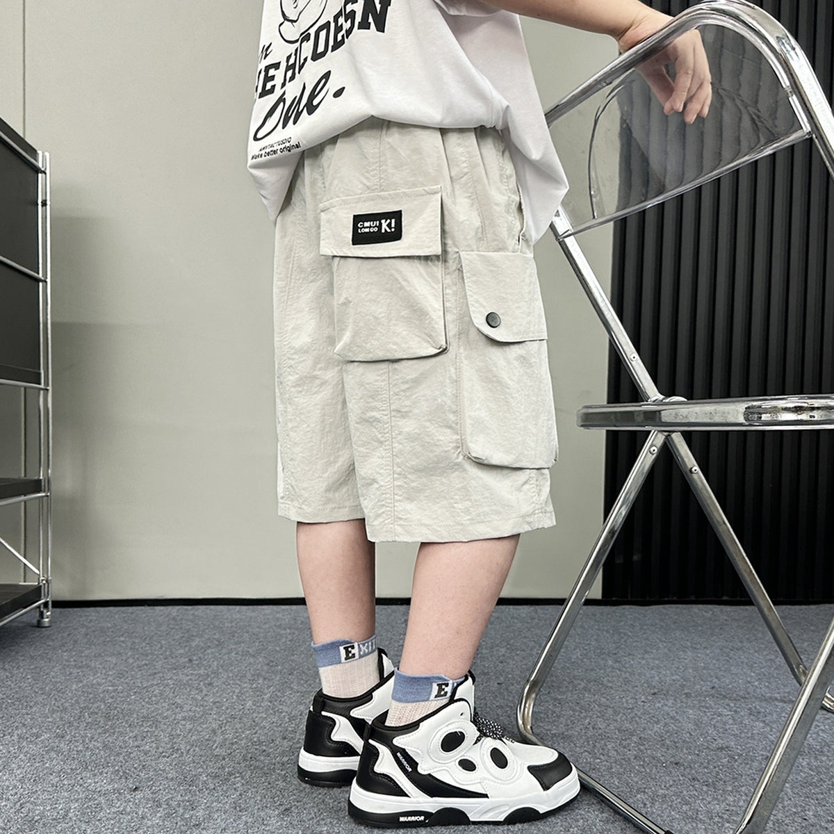 Casual Shorts for BoysCargo Mid-Length Pants Kids