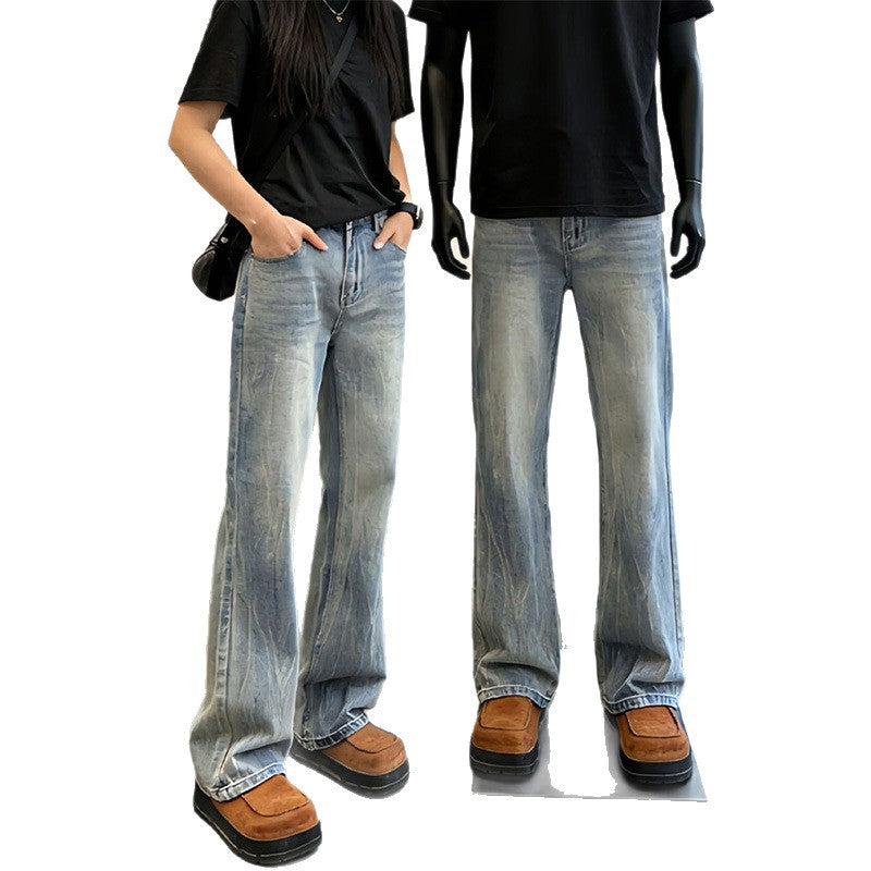 Straight Loose Denim Pants Men
