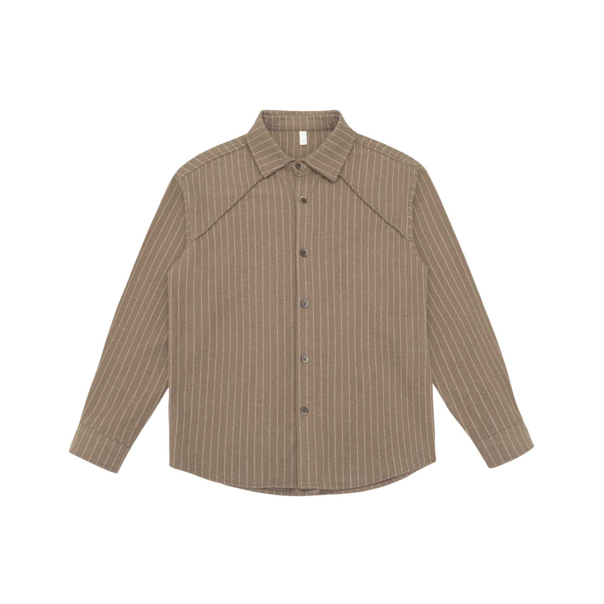 Loose Patchwork Mature Stripe Fleece Long Sleeve Shirt for Men