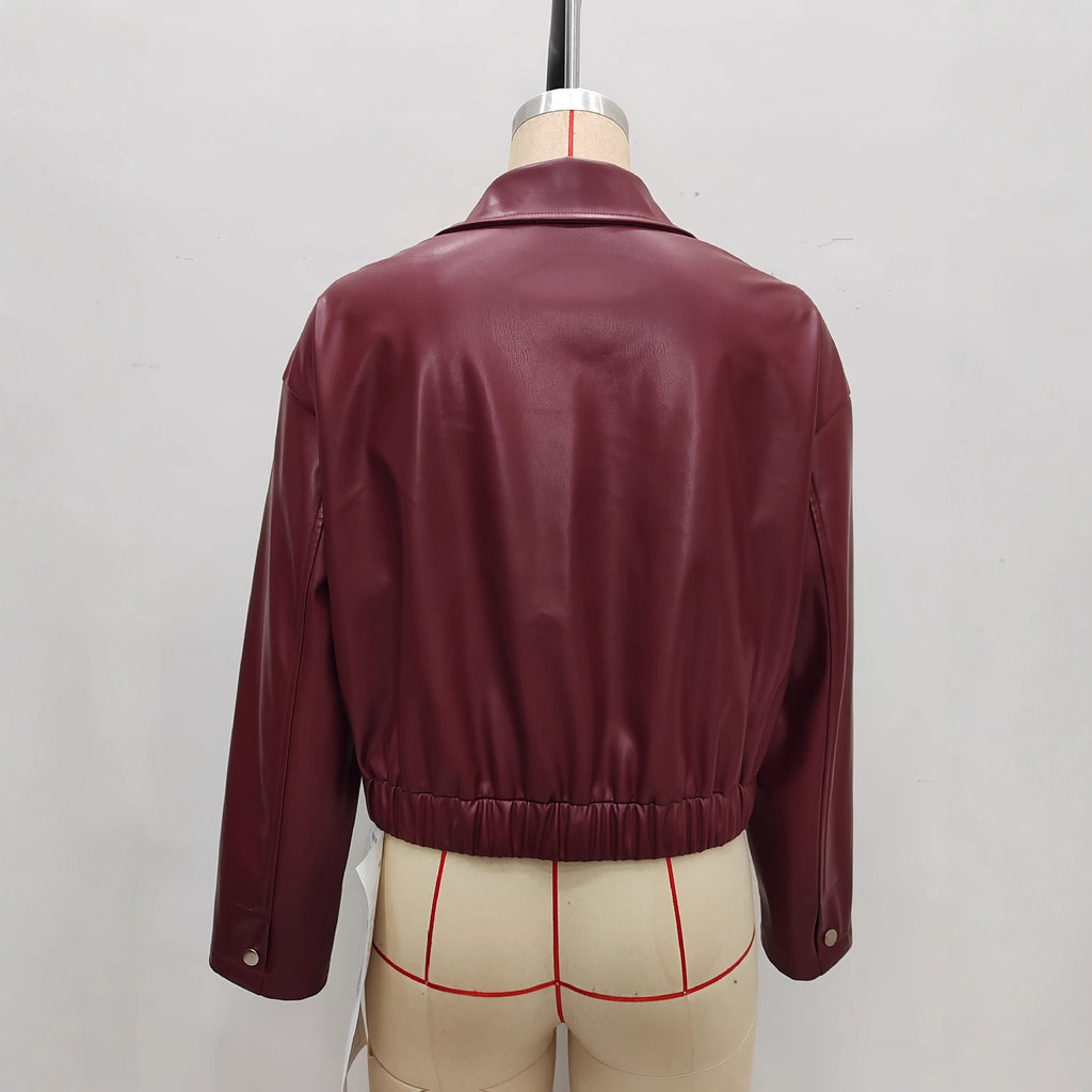 Collar zipper jacket for women