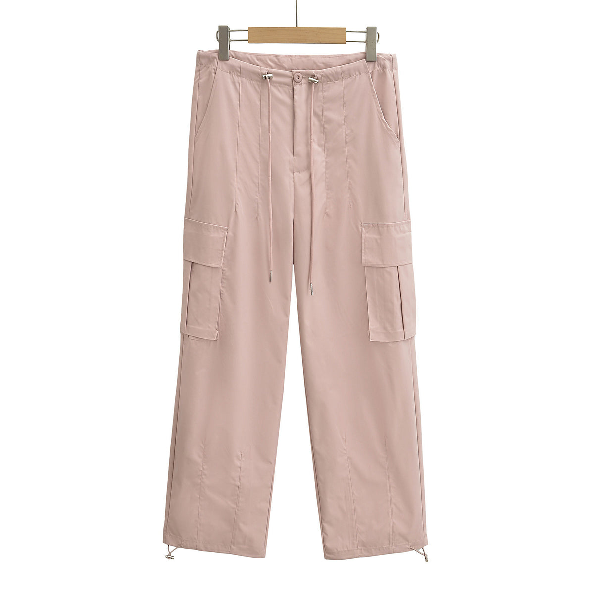 Pocket drawstring work pants for women