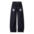 Cross denim pants