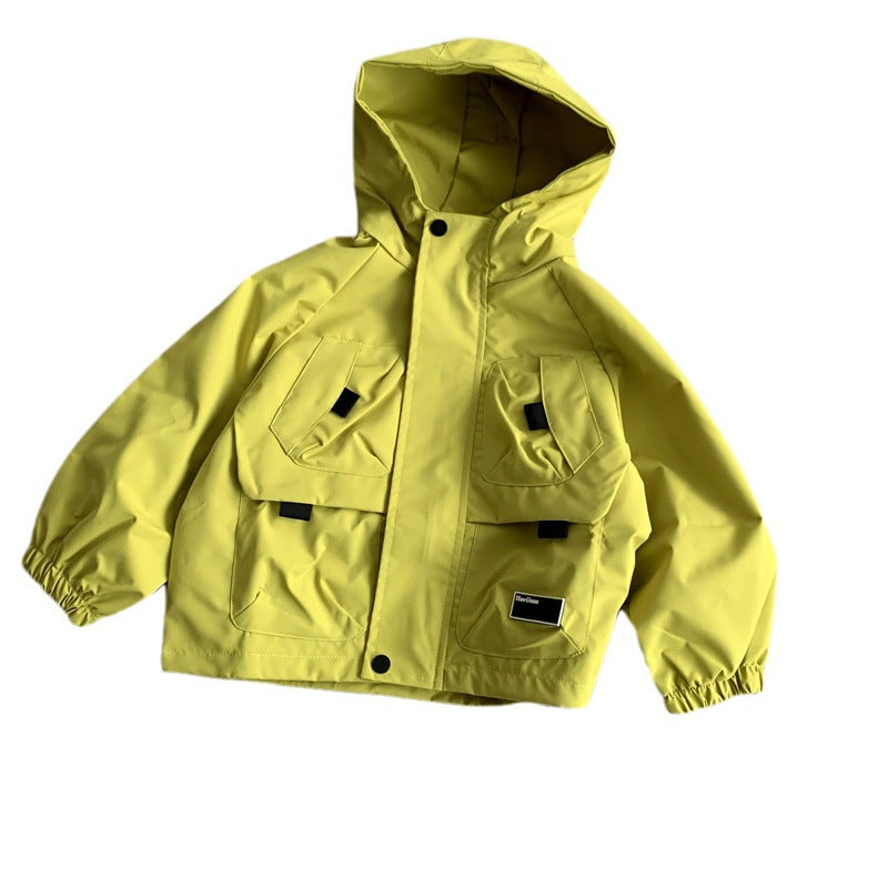 Children's workwear boys' multi pocket windproof and waterproof jacket