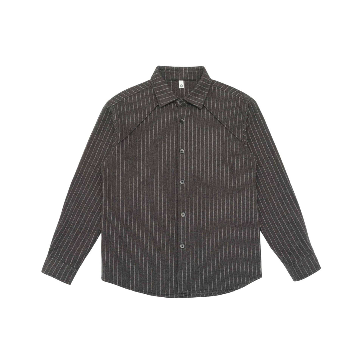 Loose Patchwork Mature Stripe Fleece Long Sleeve Shirt for Men