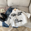 Letter graffiti casual shirt for boys