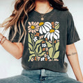 Washed and used T-shirt with printed T-shirt
