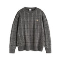 Jacquard sweater loose pullover knitted sweater