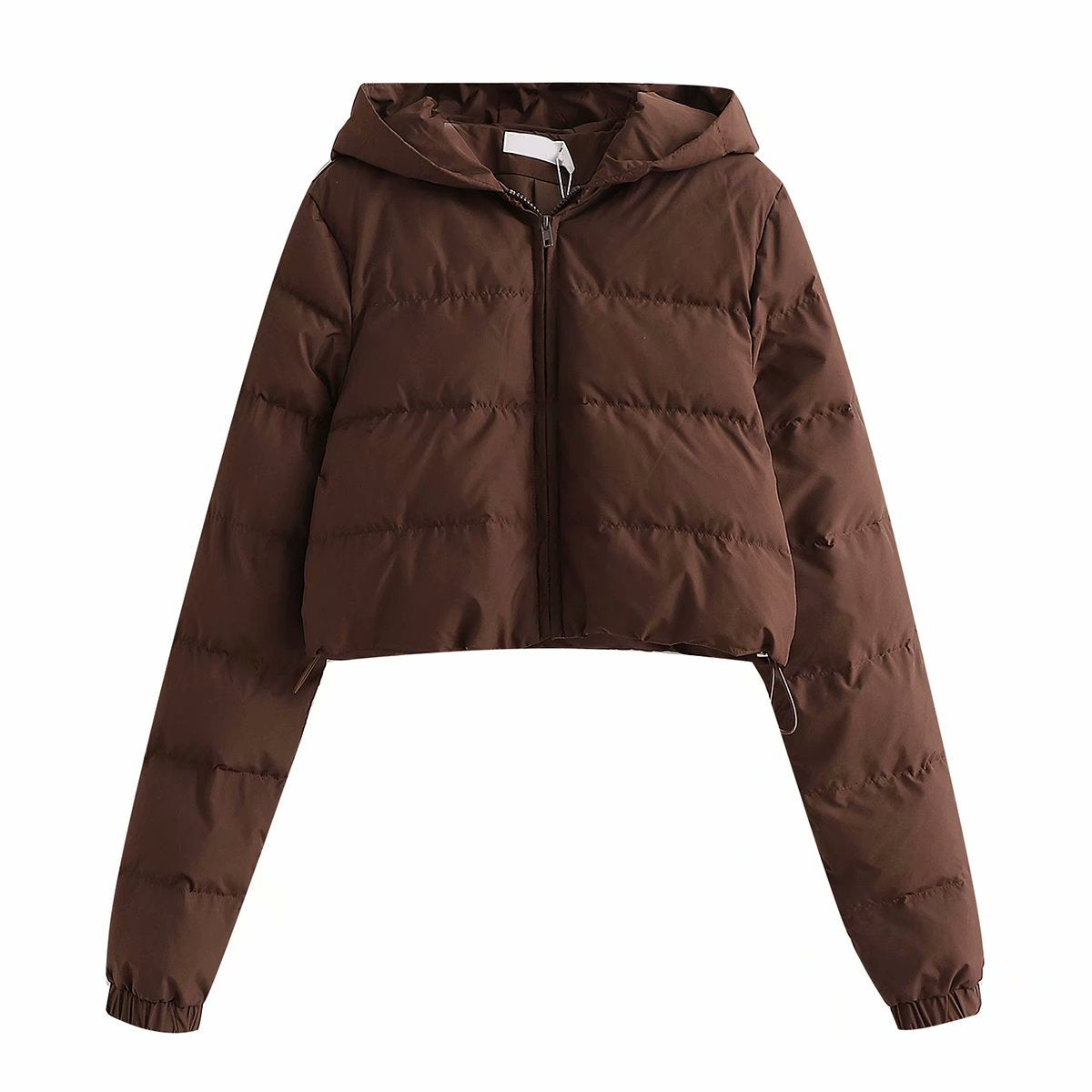 Short hooded cotton jacket for women