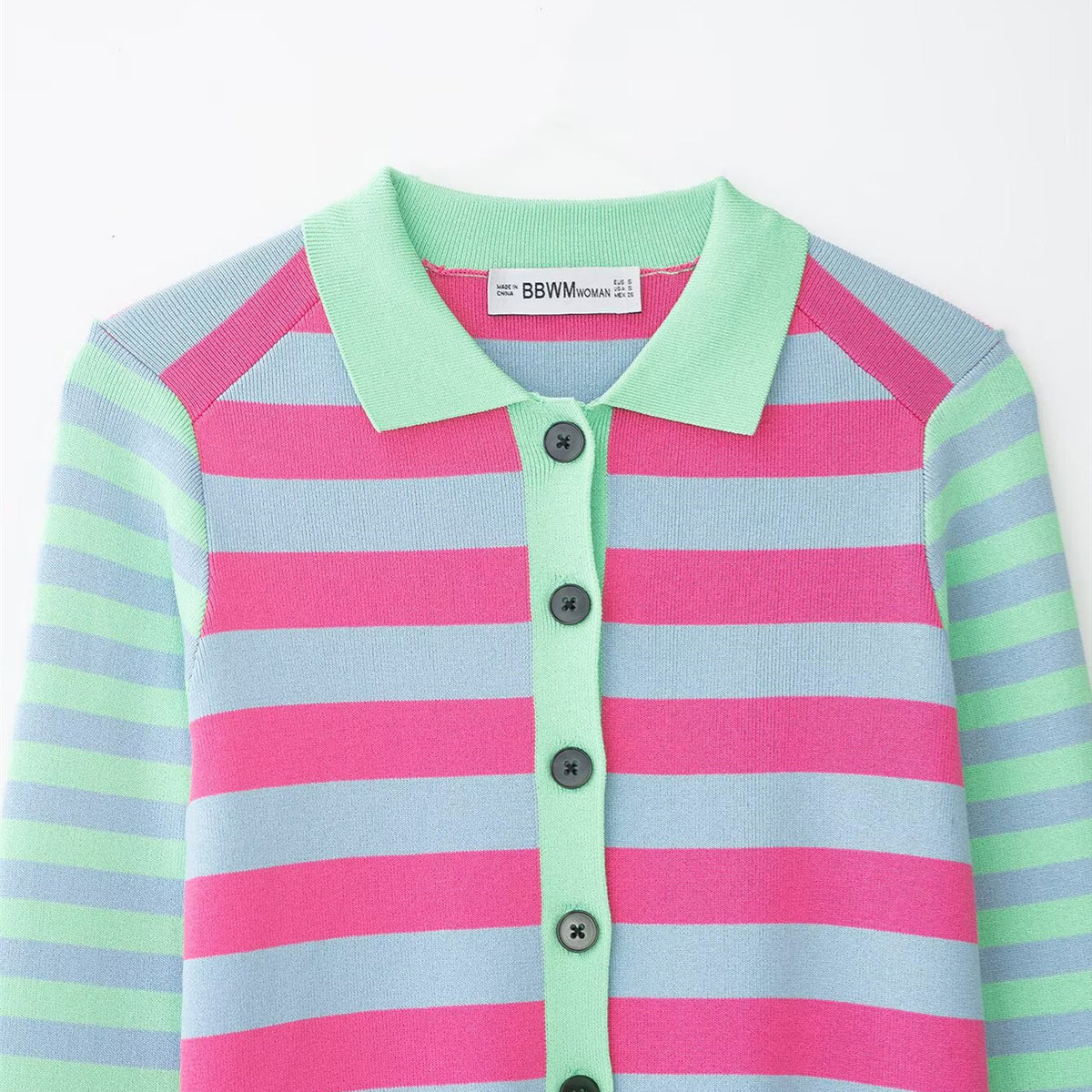 Striped Street Knitted Jacket for Women