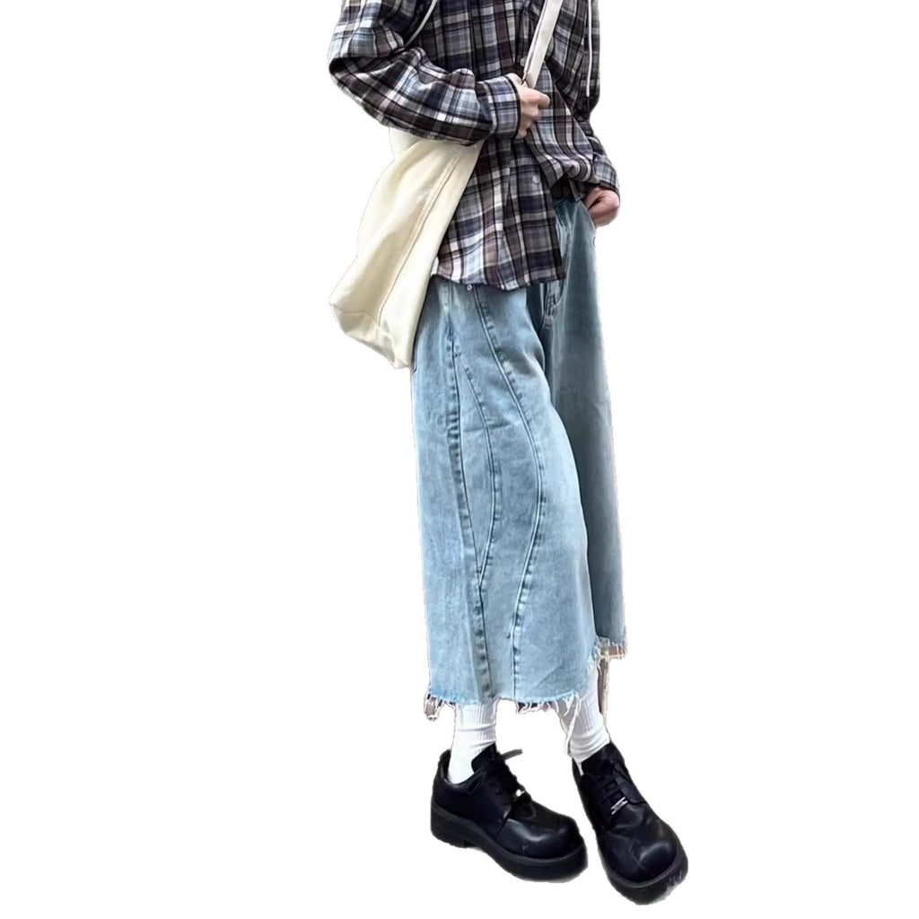 Retro Vintage Washed Denim Shorts for Men and Women