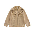 Embroidered denim jacket jacket