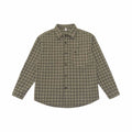 Loose Casual Preppy Style Brushed Plaid Long Sleeve Shirt for Men