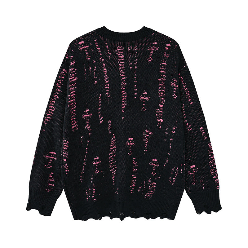 Gradient spray sweater