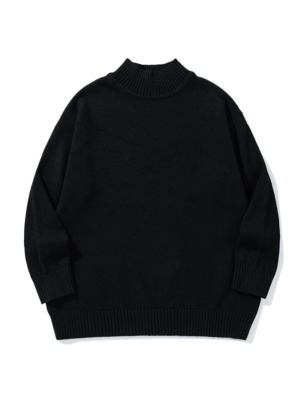 High neck design sweater