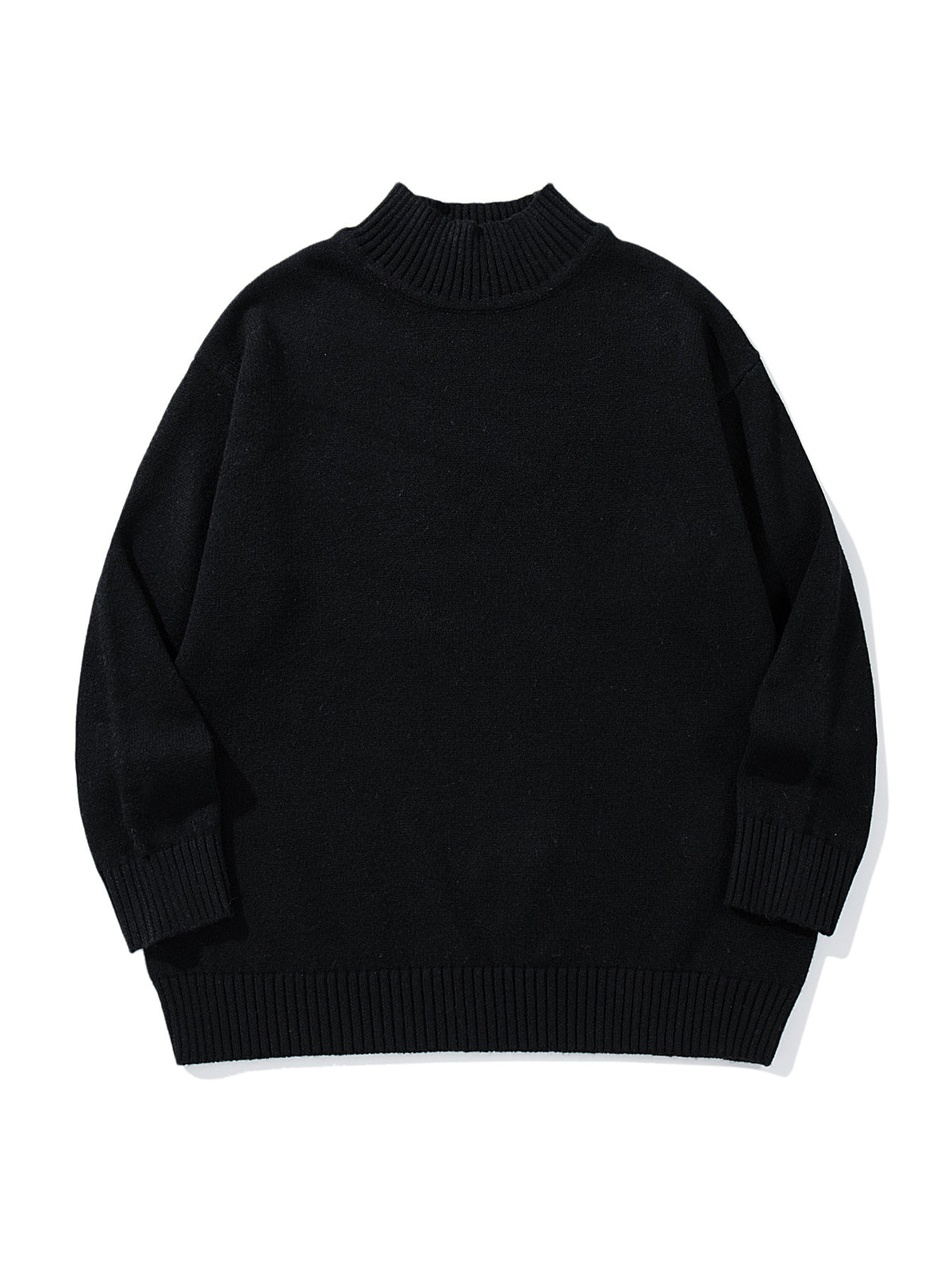 High neck design sweater