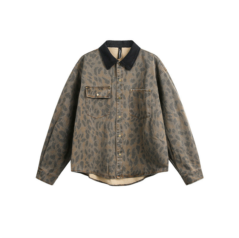 GROVIX Leopard Denim
