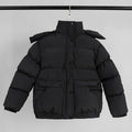 Square pocket cotton jacket warm hooded cotton jacket for women
