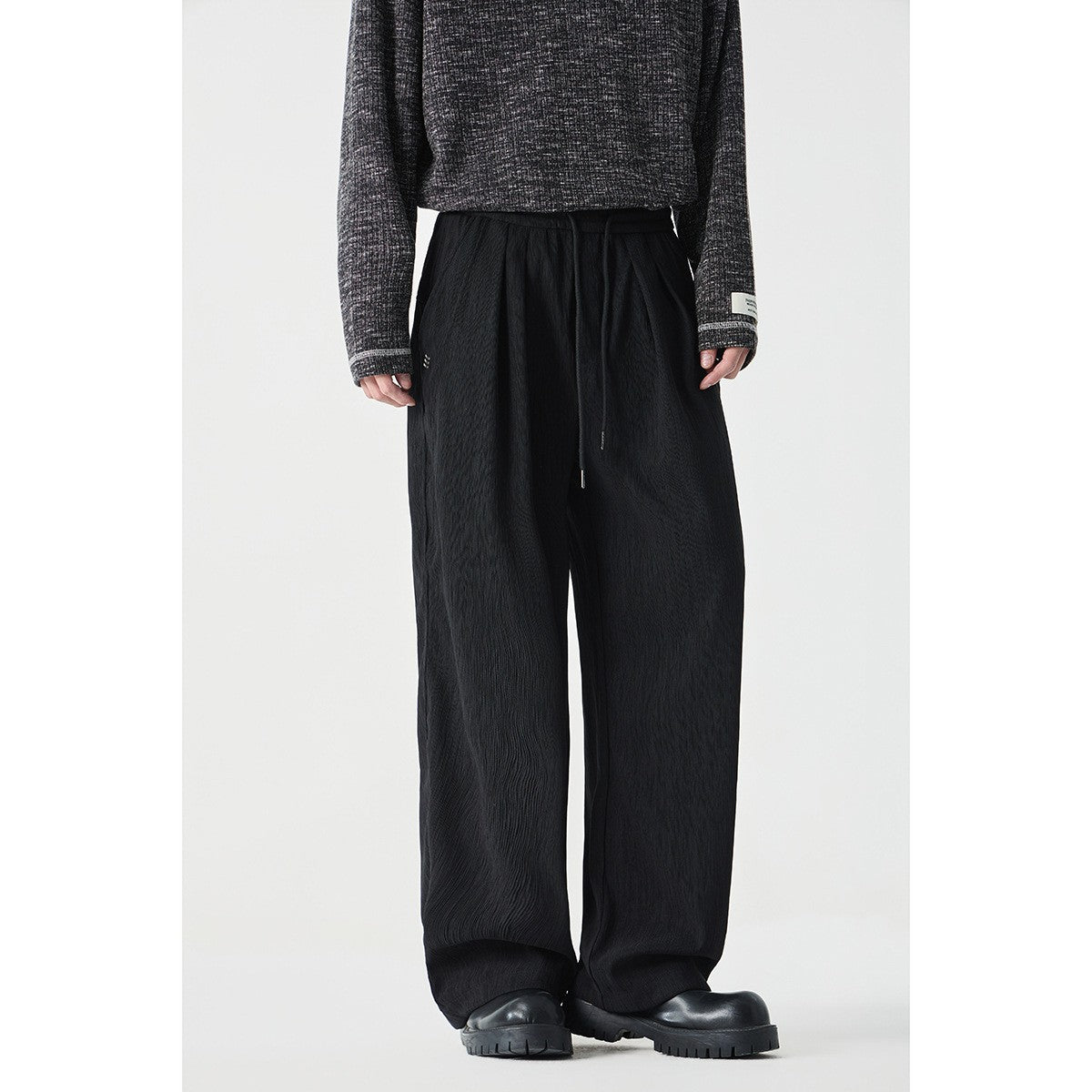 Printed Streetwear Loose Wide Leg Casual Trousers Men Student Sports Sweatpants