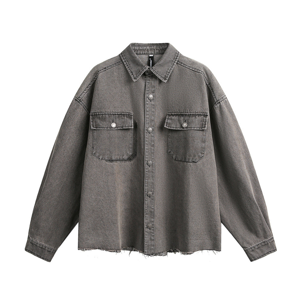 Wash faded denim jacket