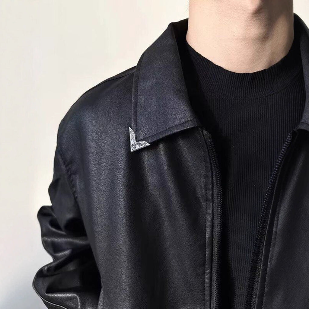 GROVIX Cracked Leather Jacket