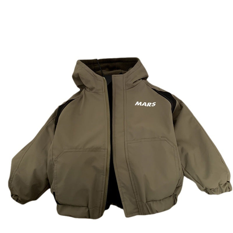 Boys' fleece and thick fleece jacket