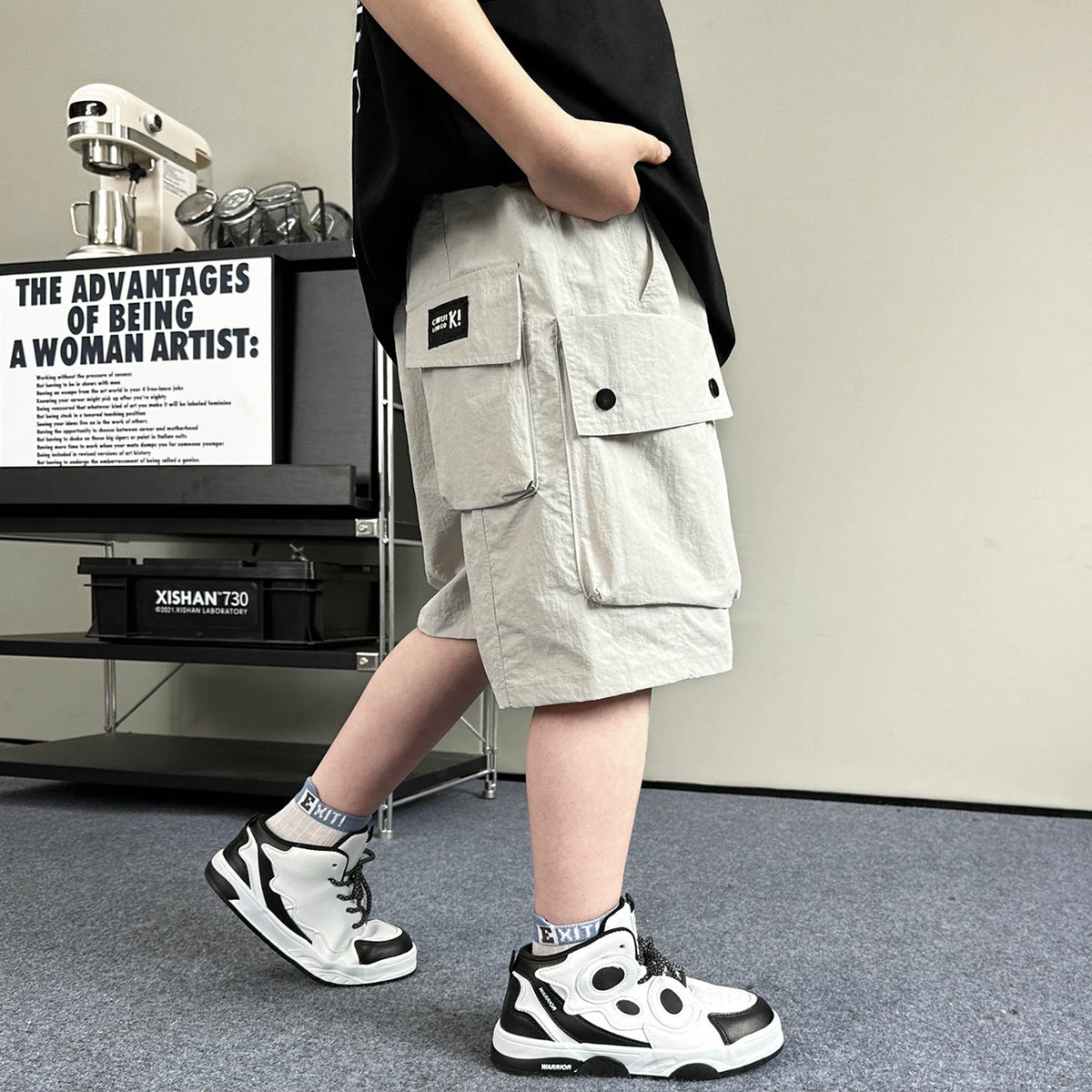 Casual Shorts for BoysCargo Mid-Length Pants Kids