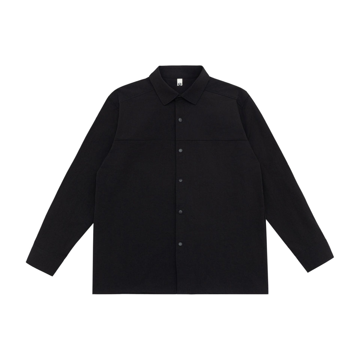 Utility Single-breasted Button-up Shirt for Men, Commuter Turn-down Collar Shirt