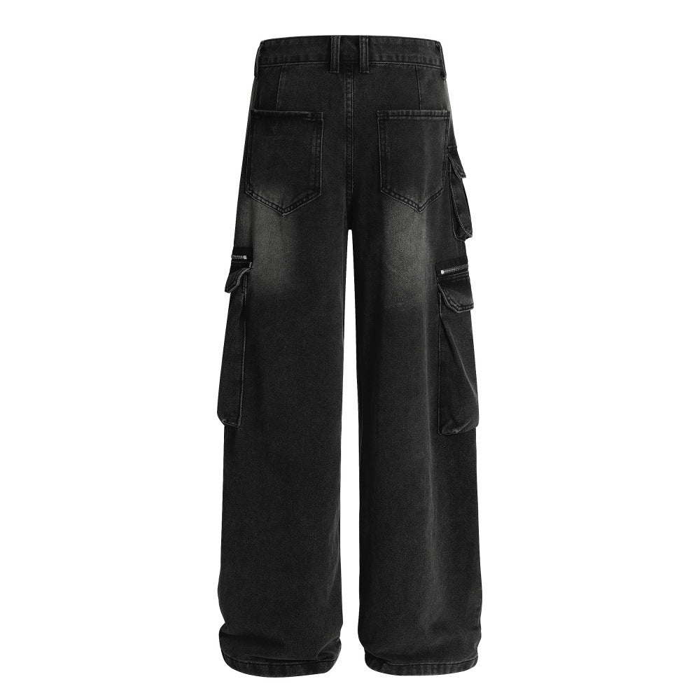 Multi pocket denim pants