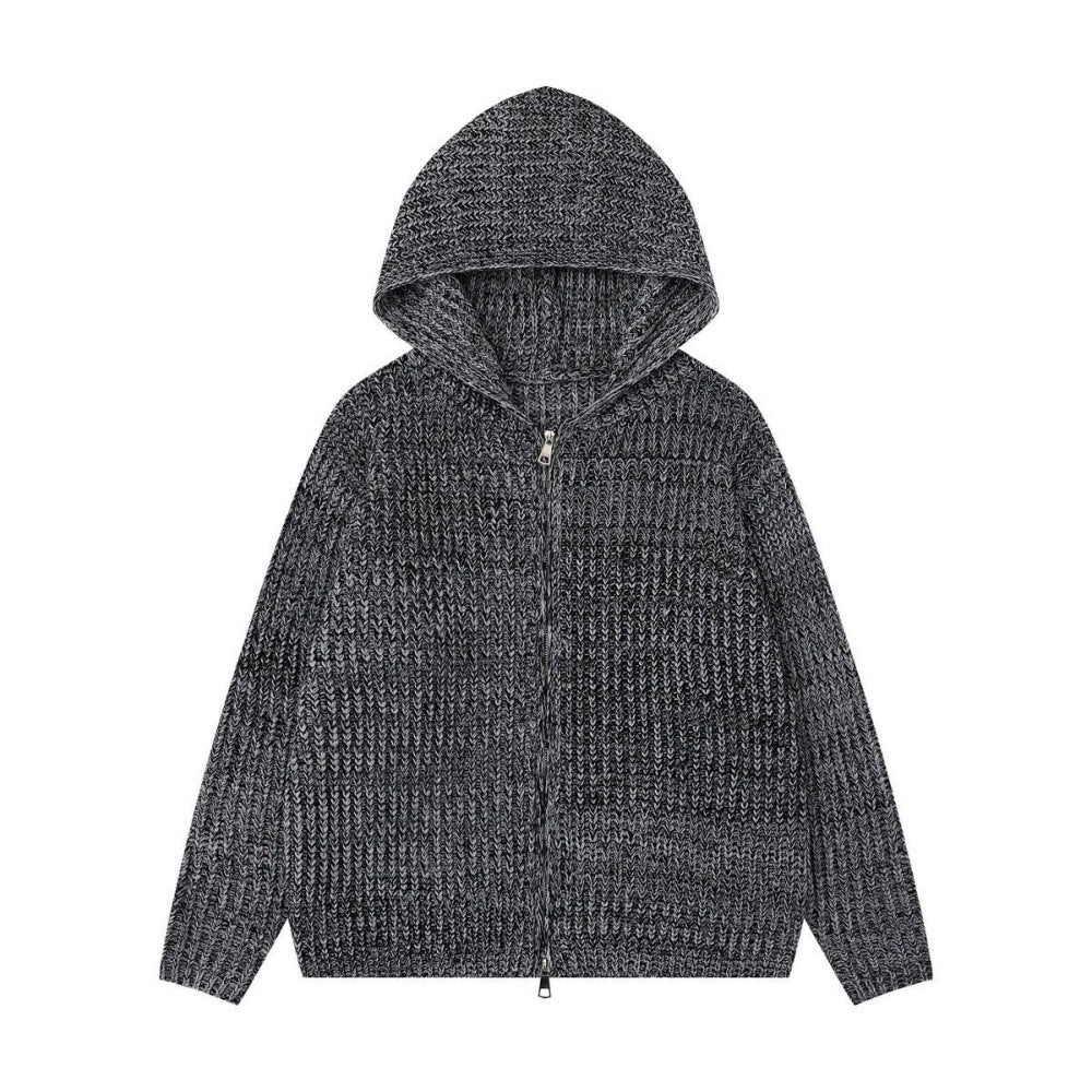 Double zipper cardigan sweater