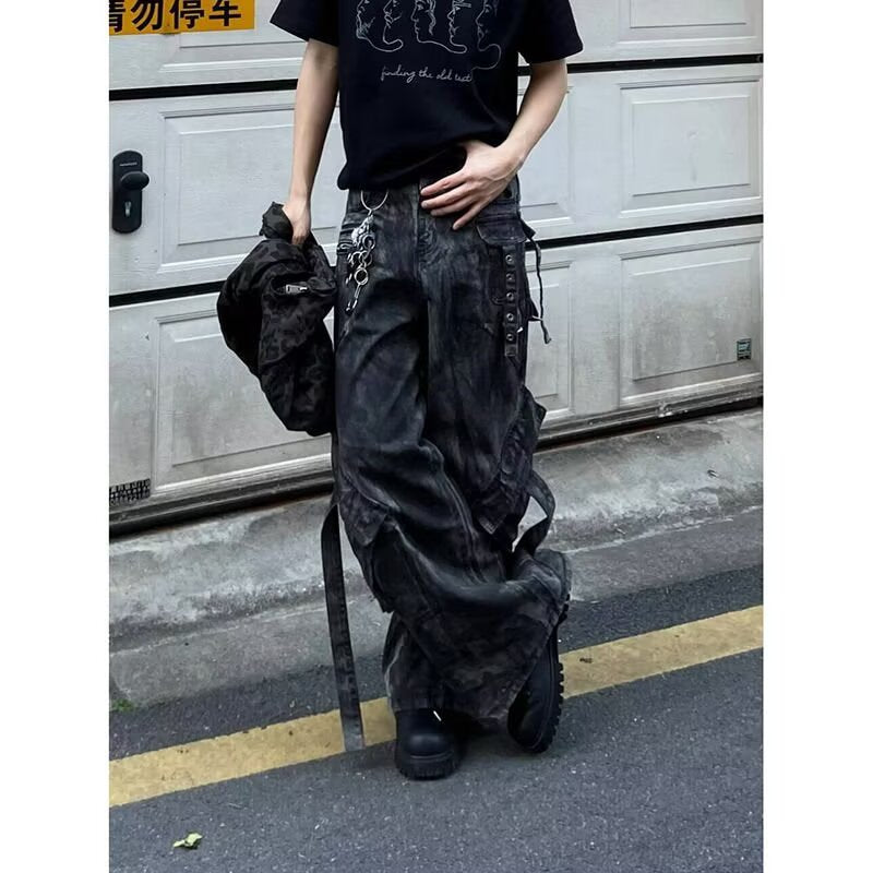 Heavy duty denim pants for men