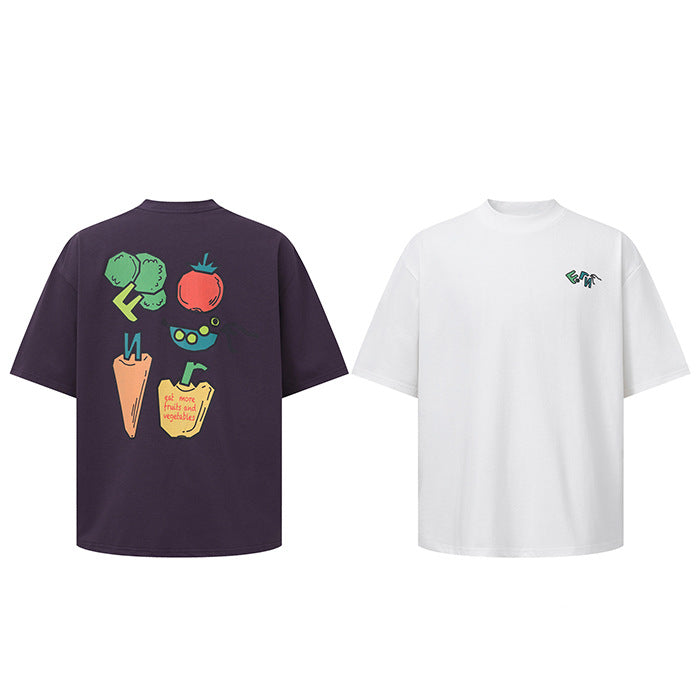 Short Sleeve T-Shirt for Men and Women Loose Fit Unisex Streetwear Top