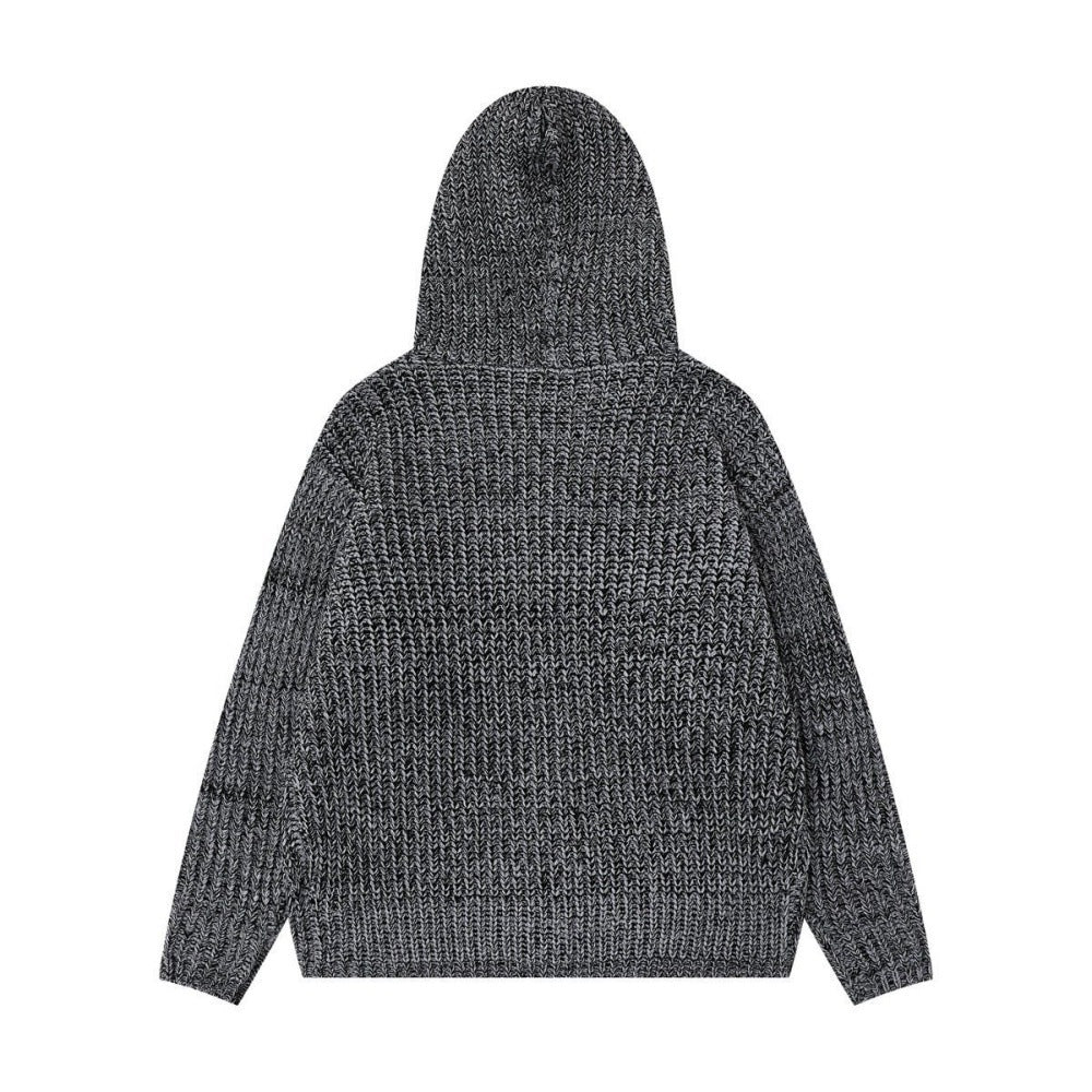 Double zipper cardigan sweater