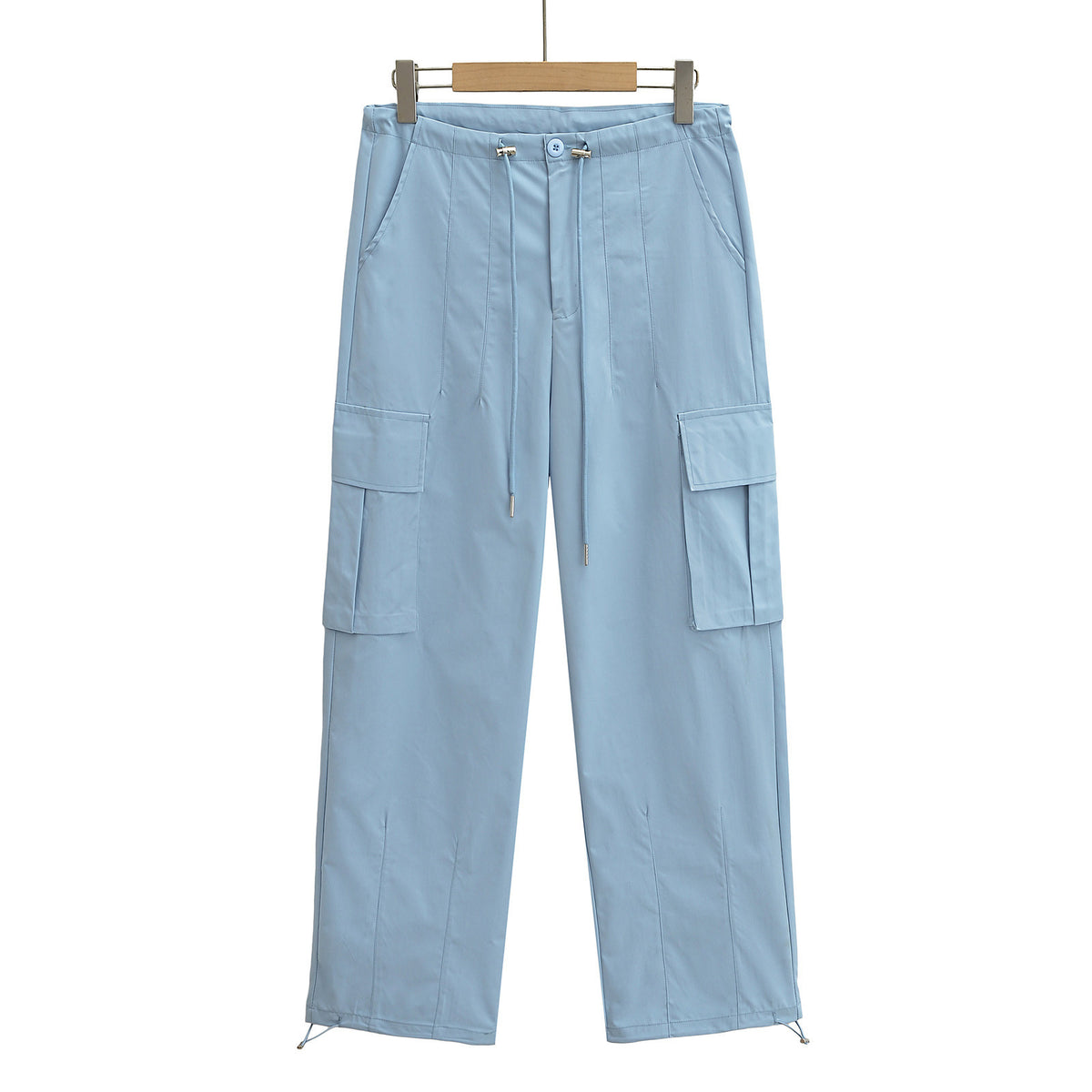 Pocket drawstring work pants for women