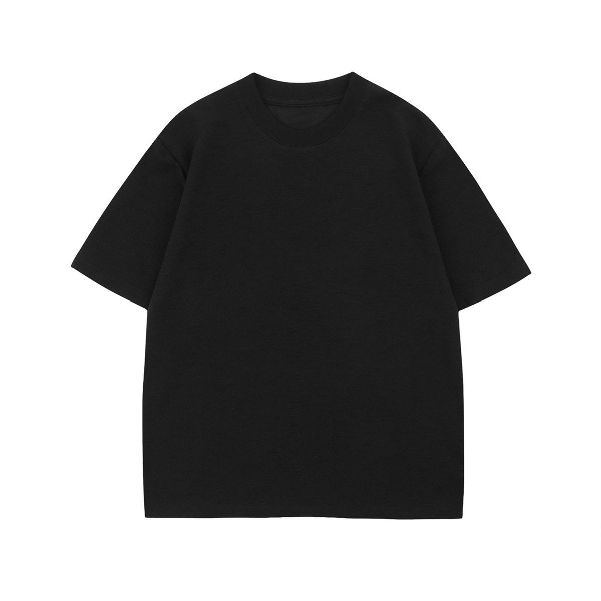 Solid Color Simple Round Neck Short Sleeve T-Shirt Men's Oversize Casual Versatile Couple Top