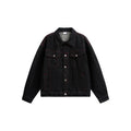 Loose Washed Turn-down Collar Workwear Denim Jacket for Men