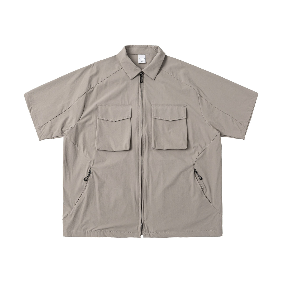 Streetwear Japanese Style Outdoor 3D Large Pocket Loose Fit Short Sleeve Utility Shirt Men