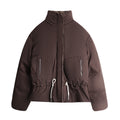 Plaid contrasting splicing cotton jacket for women