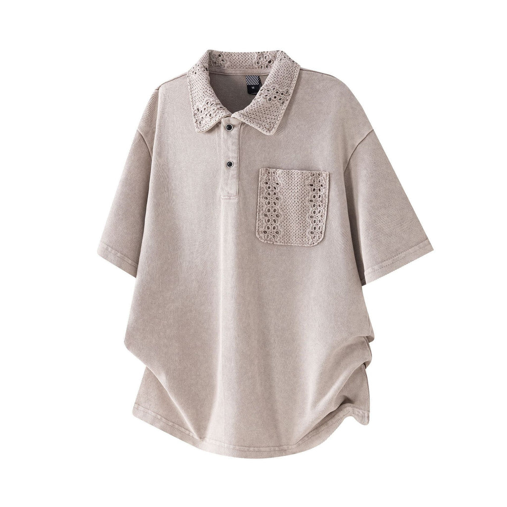 Collar short sleeved men