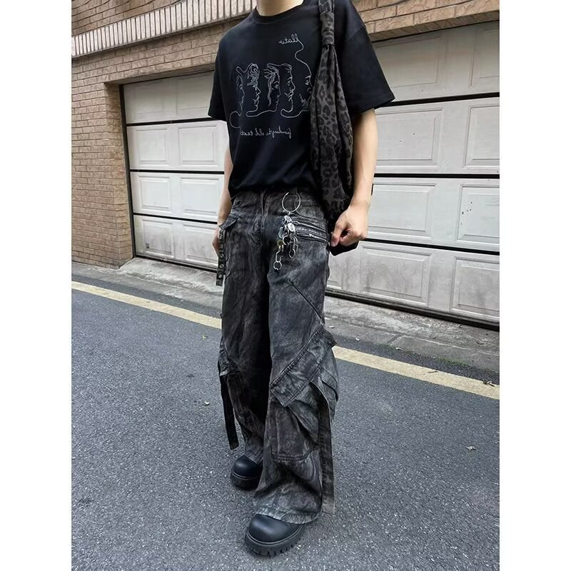 Heavy duty denim pants for men