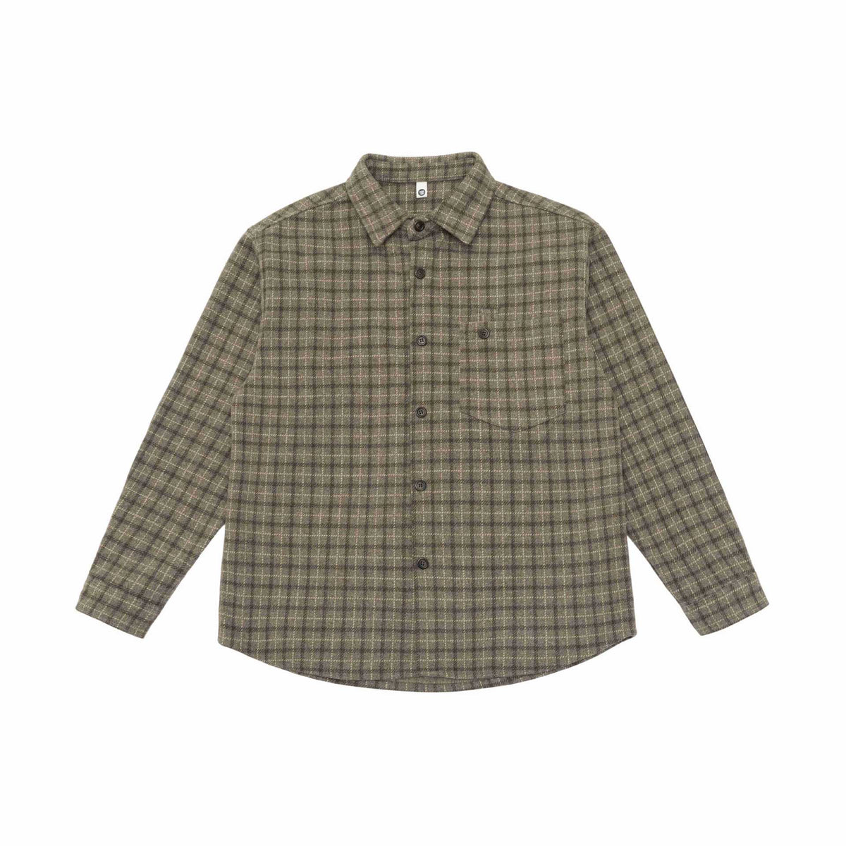 Loose Casual Preppy Style Brushed Plaid Long Sleeve Shirt for Men