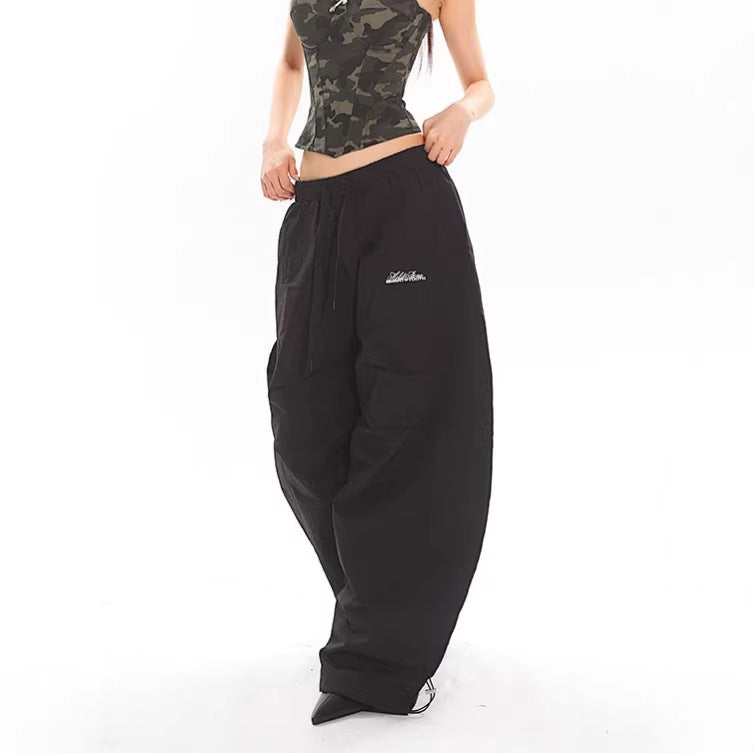 Pants Women Loose Pleated Design Casual Wide Leg Knife Pants