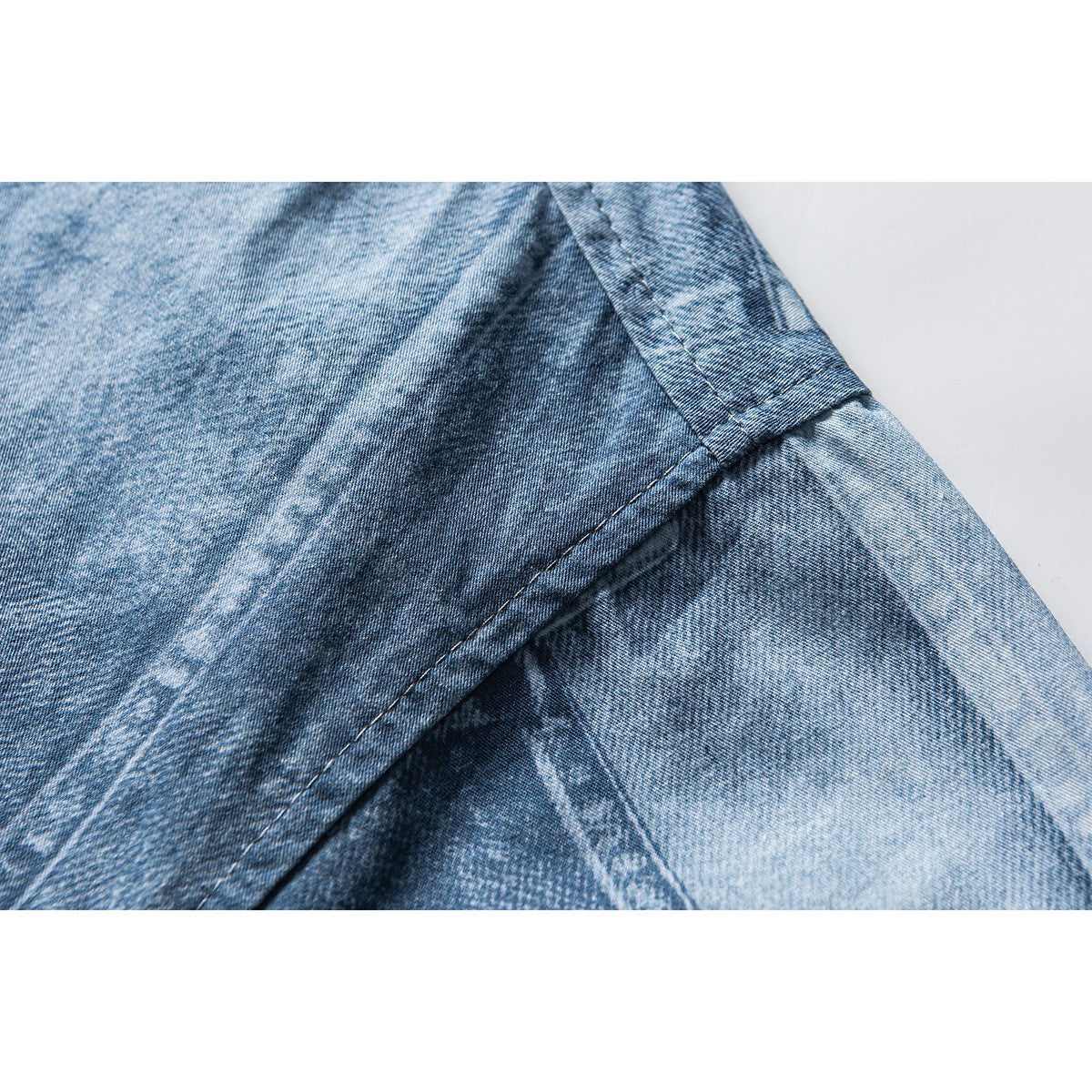 Streetwear Casual Oversized Denim Shirt for Men
