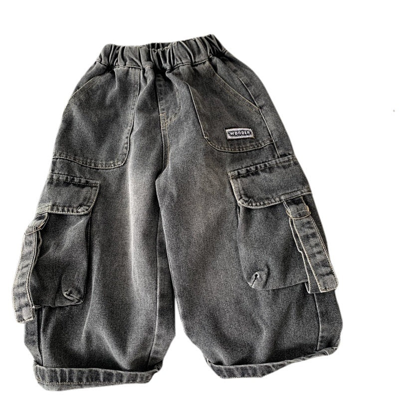 Boys' spring workwear children's pants