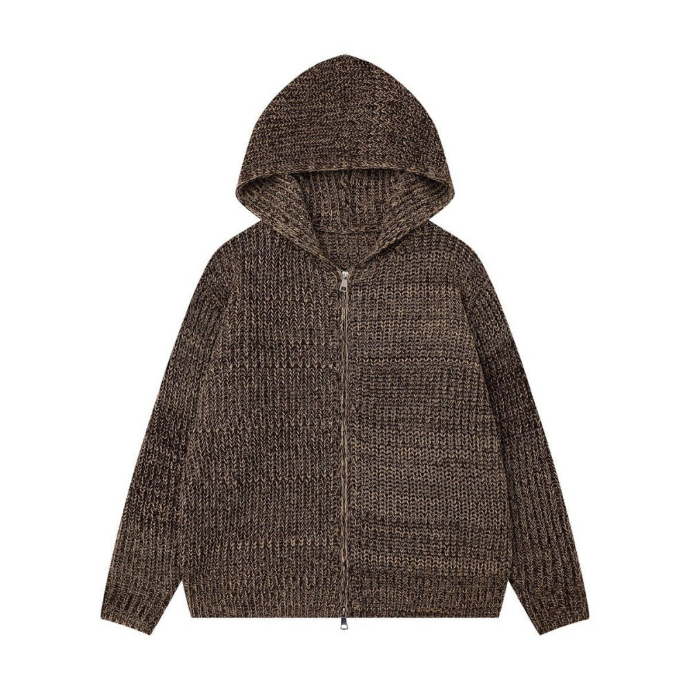 Double zipper cardigan sweater