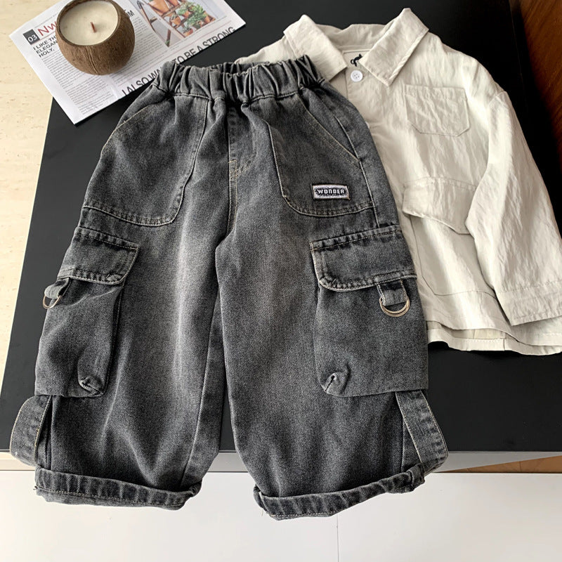 Boys' spring workwear children's pants