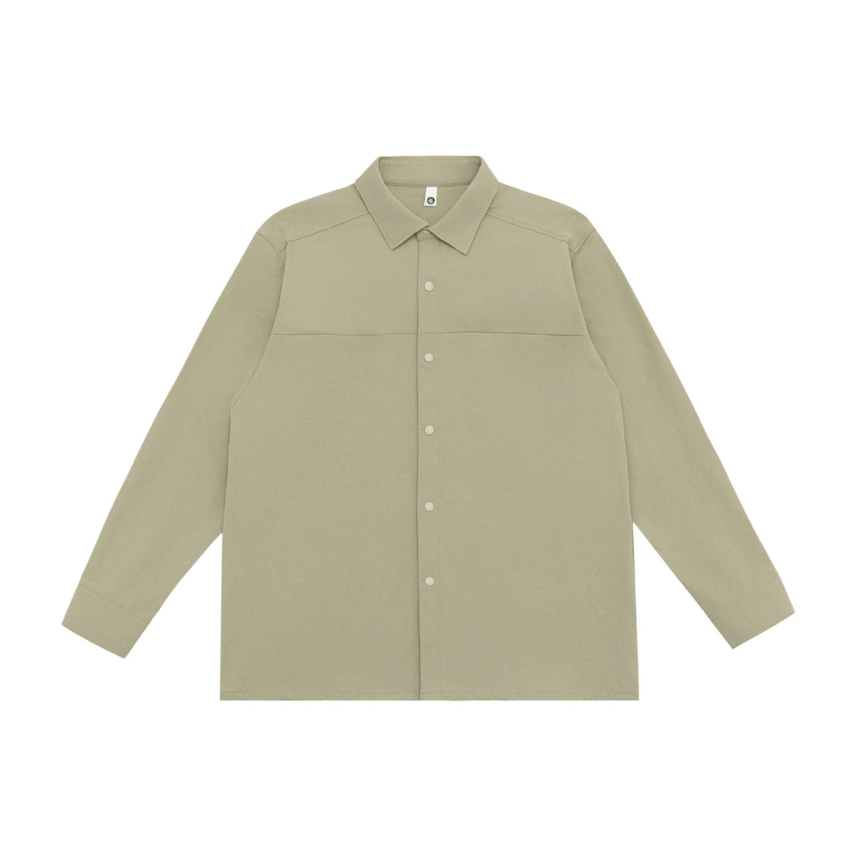 Utility Single-breasted Button-up Shirt for Men, Commuter Turn-down Collar Shirt